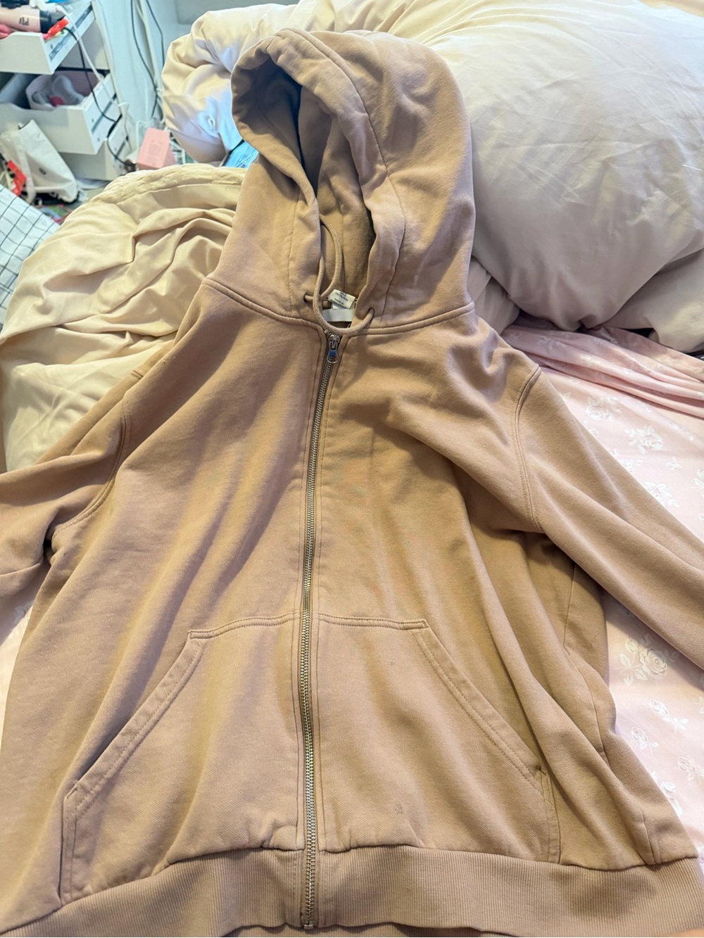H&M Blush Pink Zip Hoodie